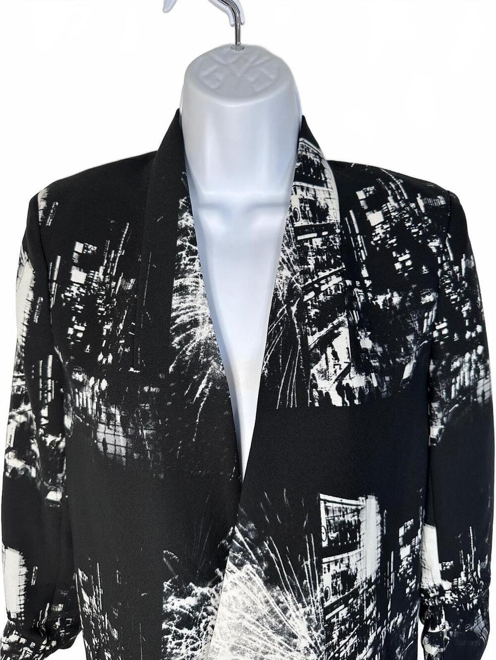 Aritzia Babaton Macauley Blazer Open Front City Lights Fireworks Jacket Size 6 - Picture 4 of 8